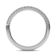 1/5 CT. Knife Edge Round Natural Diamond  Wedding Band