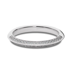 1/5 CT. Knife Edge Round Natural Diamond  Wedding Band