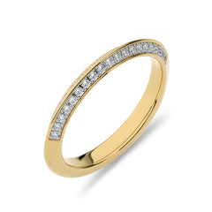 1/5 CT. Knife Edge Round Lab Created Diamond  Wedding Band
