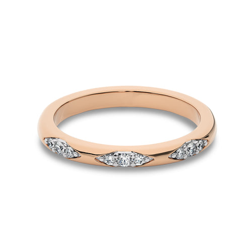1/10 CT. Past,Present and Future Round Lab Created Diamond  Wedding Band