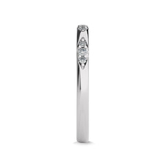 1/10 CT. Past,Present and Future Round Lab Created Diamond  Wedding Band