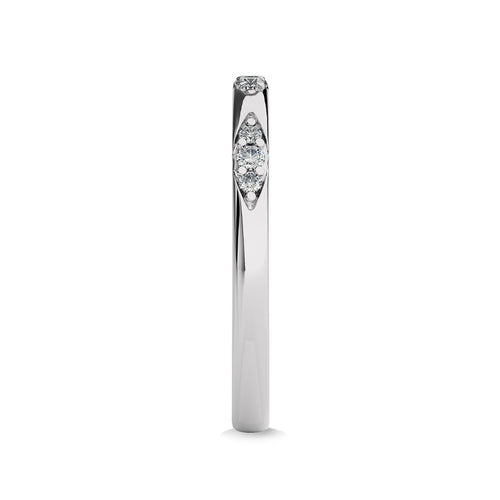 1/10 CT. Past,Present and Future Round Lab Created Diamond  Wedding Band