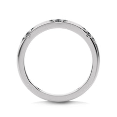 1/10 CT. Past,Present and Future Round Lab Created Diamond  Wedding Band