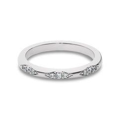 1/10 CT. Past,Present and Future Round Lab Created Diamond  Wedding Band