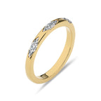 1/10 CT. Past,Present and Future Round Lab Created Diamond  Wedding Band