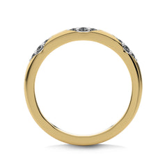 1/10 CT. Past,Present and Future Round Lab Created Diamond  Wedding Band