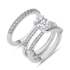 1 1/2 CT. Luminous Love Round Lab Created Diamond Ring with Enhancer