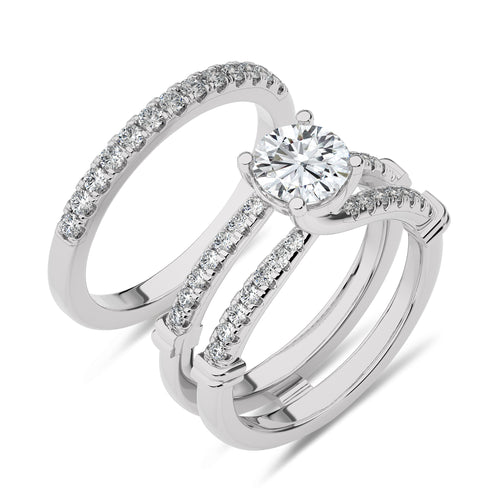 1 1/2 CT. Luminous Love Round Lab Created Diamond Ring with Enhancer