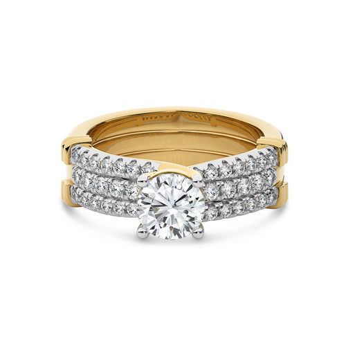 1 1/2 CT. Luminous Love Round Lab Created Diamond Ring with Enhancer