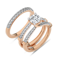 1 1/2 CT. Luminous Love Round Lab Created Diamond Ring with Enhancer