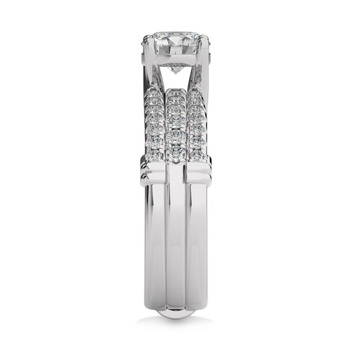 1 1/2 CT. Luminous Love Round Lab Created Diamond Ring with Enhancer