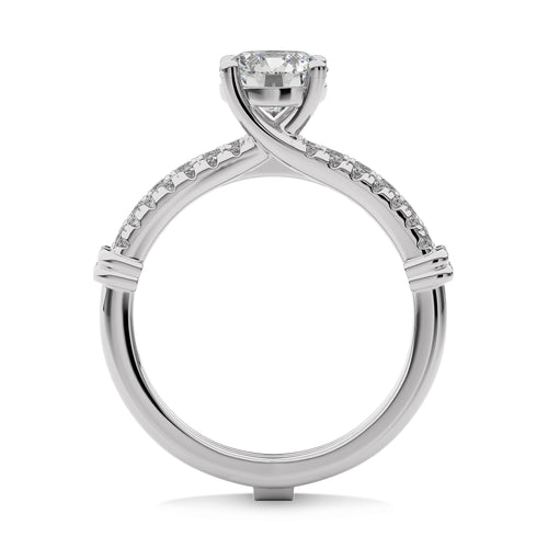 1 1/2 CT. Luminous Love Round Lab Created Diamond Ring with Enhancer