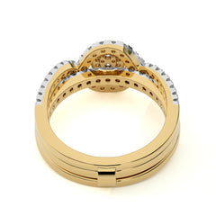 3/4 CT. Glimmering Orbit Round Lab created Diamond Ring with Enhancer