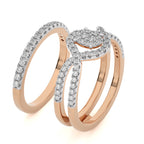 3/4 CT. Glimmering Orbit Round Lab created Diamond Ring with Enhancer