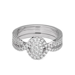 3/4 CT. Glimmering Orbit Round Lab created Diamond Ring with Enhancer