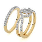 3/4 CT. Glimmering Orbit Round Lab created Diamond Ring with Enhancer