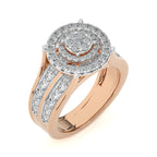 1 1/4 CT.Round Natural Diamond Cluster Ring