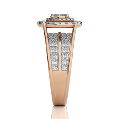 1 1/4 CT.Round Natural Diamond Cluster Ring