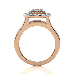 1 1/4 CT.Round Natural Diamond Cluster Ring