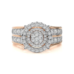 1 1/4 CT.Round Natural Diamond Cluster Ring
