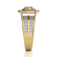 1 1/4 CT.Round Natural Diamond Cluster Ring