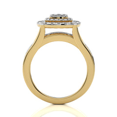 1 1/4 CT.Round Natural Diamond Cluster Ring