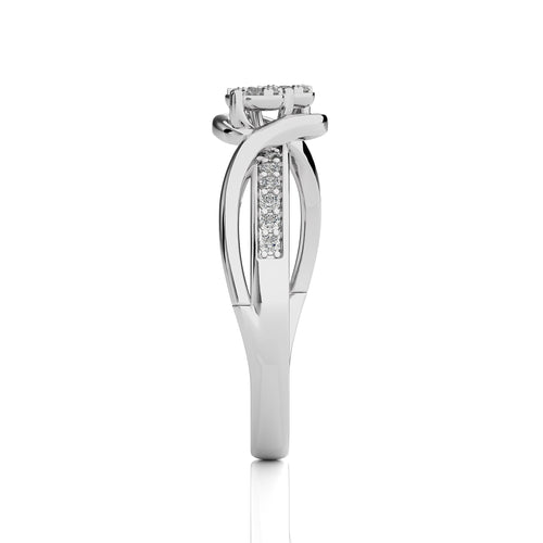 1/5 CT. Round Lab Created Diamond Bypass Ring