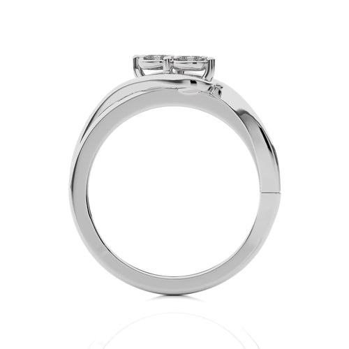 1/5 CT.Round Lab Created Diamond Bypass Ring