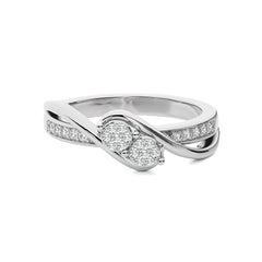 1/5 CT.Round Natural Diamond Bypass Ring