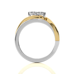 1/5 CT.Round Lab Created Diamond Bypass Ring