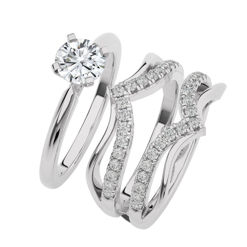 1 1/2 CT. Dreamweaver Wrap Round Lab Created Diamond Enhancer Ring