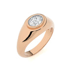 1/2 CT. Perpetual Grace Oval Lab Created Diamond Bezel Ring