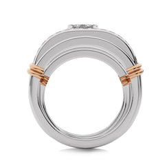 3/4 CT. Round Lab Created Diamond trio set Band Ring