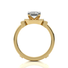 1 3/4 CT. Regal Reflection Emerald Lab Created Diamond Ring with Enhancer