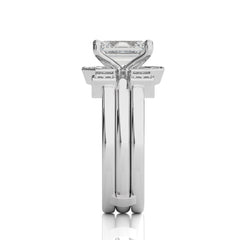 1 3/4 CT. Regal Reflection Emerald Lab Created Diamond Ring with Enhancer