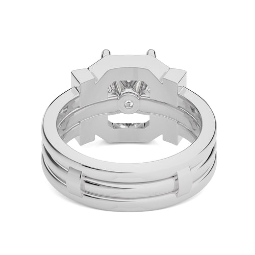 1 3/4 CT. Regal Reflection Emerald Lab Created Diamond Ring with Enhancer