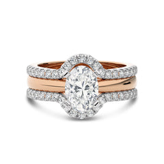 1 1/2 CT. Immortal Oval Lab Created Diamond Ring With Enhncer