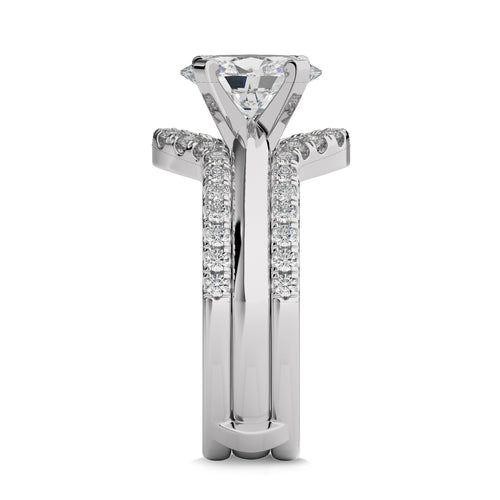 1 1/2 CT. Immortal Oval Lab Created Diamond Ring With Enhncer