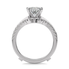 1 1/2 CT. Immortal Oval Lab Created Diamond Ring With Enhncer