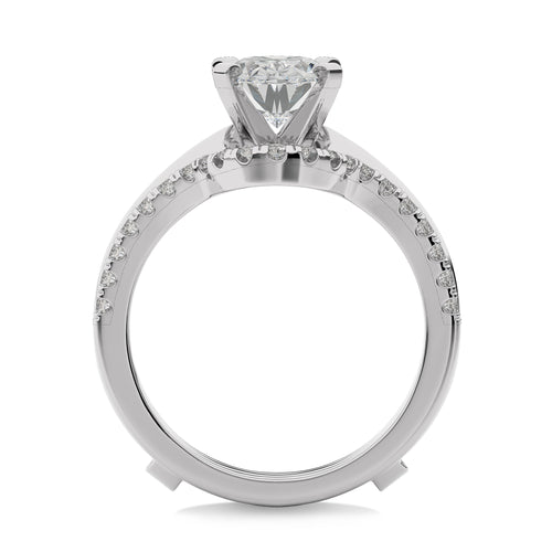 1 1/2 CT. Immortal Oval Lab Created Diamond Ring With Enhncer