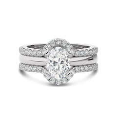 1 1/2 CT. Immortal Oval Lab Created Diamond Ring With Enhncer