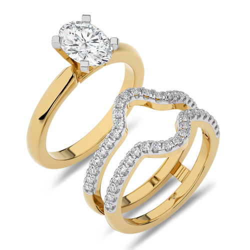 1 1/2 CT. Immortal Oval Lab Created Diamond Ring With Enhncer