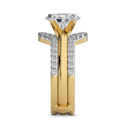 1 1/2 CT. Immortal Oval Lab Created Diamond Ring With Enhncer