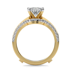 1 1/2 CT. Immortal Oval Lab Created Diamond Ring With Enhncer