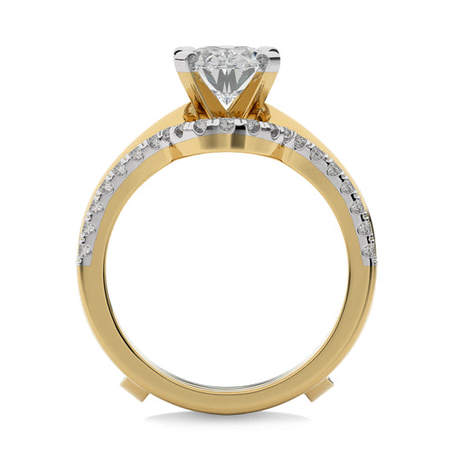 1 1/2 CT. Immortal Oval Lab Created Diamond Ring With Enhncer