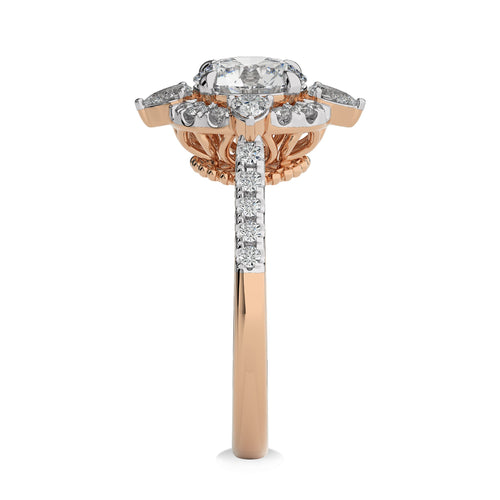 2 CT. Round and Pear Lab Created Diamond Anniversary Ring