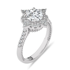 2 CT. Round and Pear Lab Created Diamond Anniversary Ring