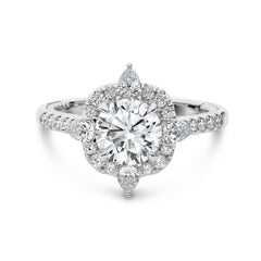 2 CT. Round and Pear Lab Created Diamond Anniversary Ring