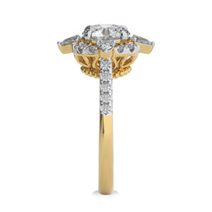 2 CT. Round and Pear Lab Created Diamond Anniversary Ring