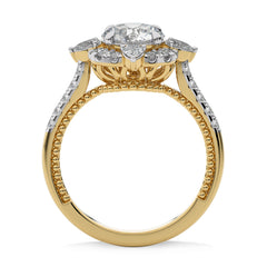2 CT. Round and Pear Lab Created Diamond Anniversary Ring